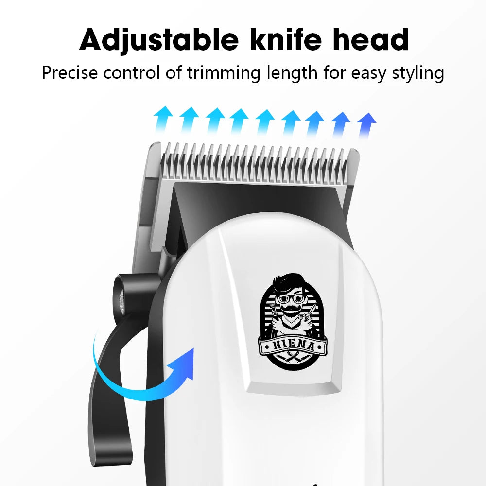 Professional Hair Cutting Machine Set – LED Digital, Electric Scissor & Shaver Kit