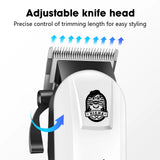 Professional Hair Cutting Machine Set – LED Digital, Electric Scissor & Shaver Kit