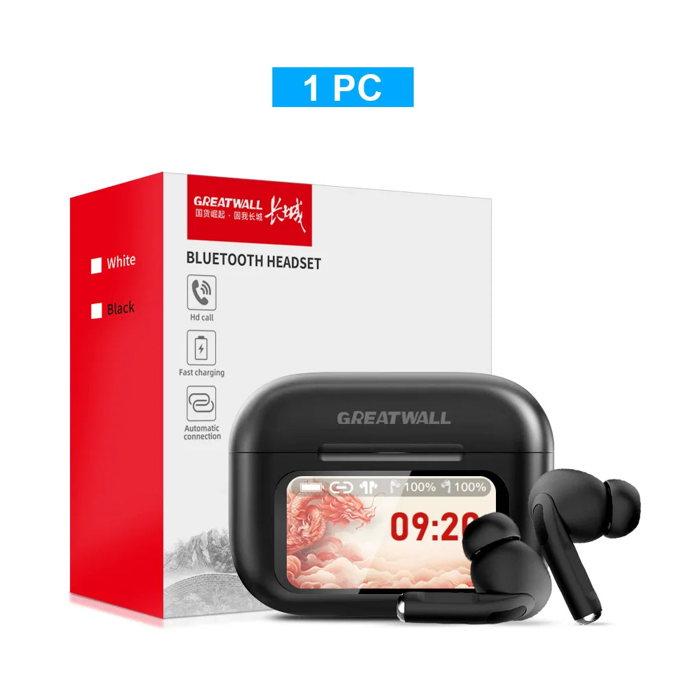 Original GREATWALL TWS Wireless Bluetooth Earphones HiFi HD Call Earbuds Music Headsets Touch Control With Built-In Microphone