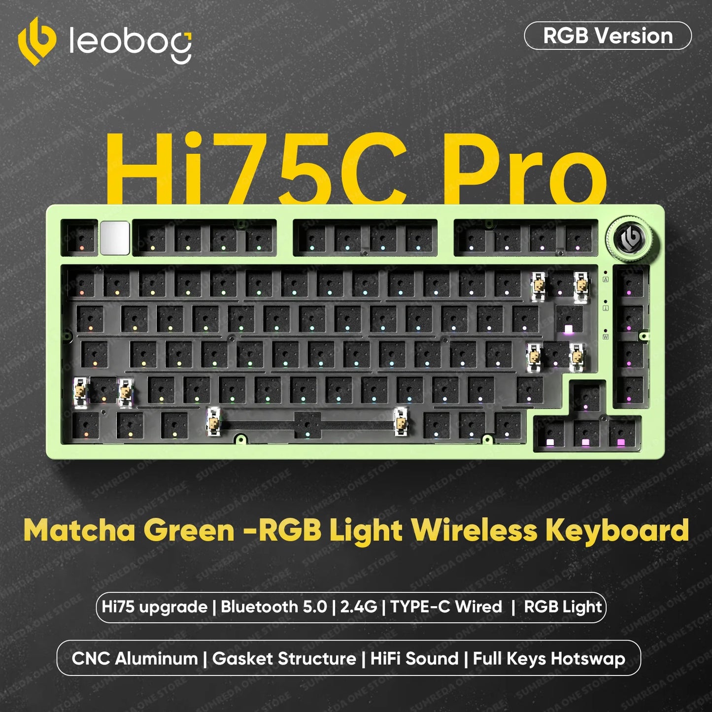 Leobog Hi75C Pro Wireless Mechanical Keyboard – 75% Layout, RGB, BT & 2.4G Wired