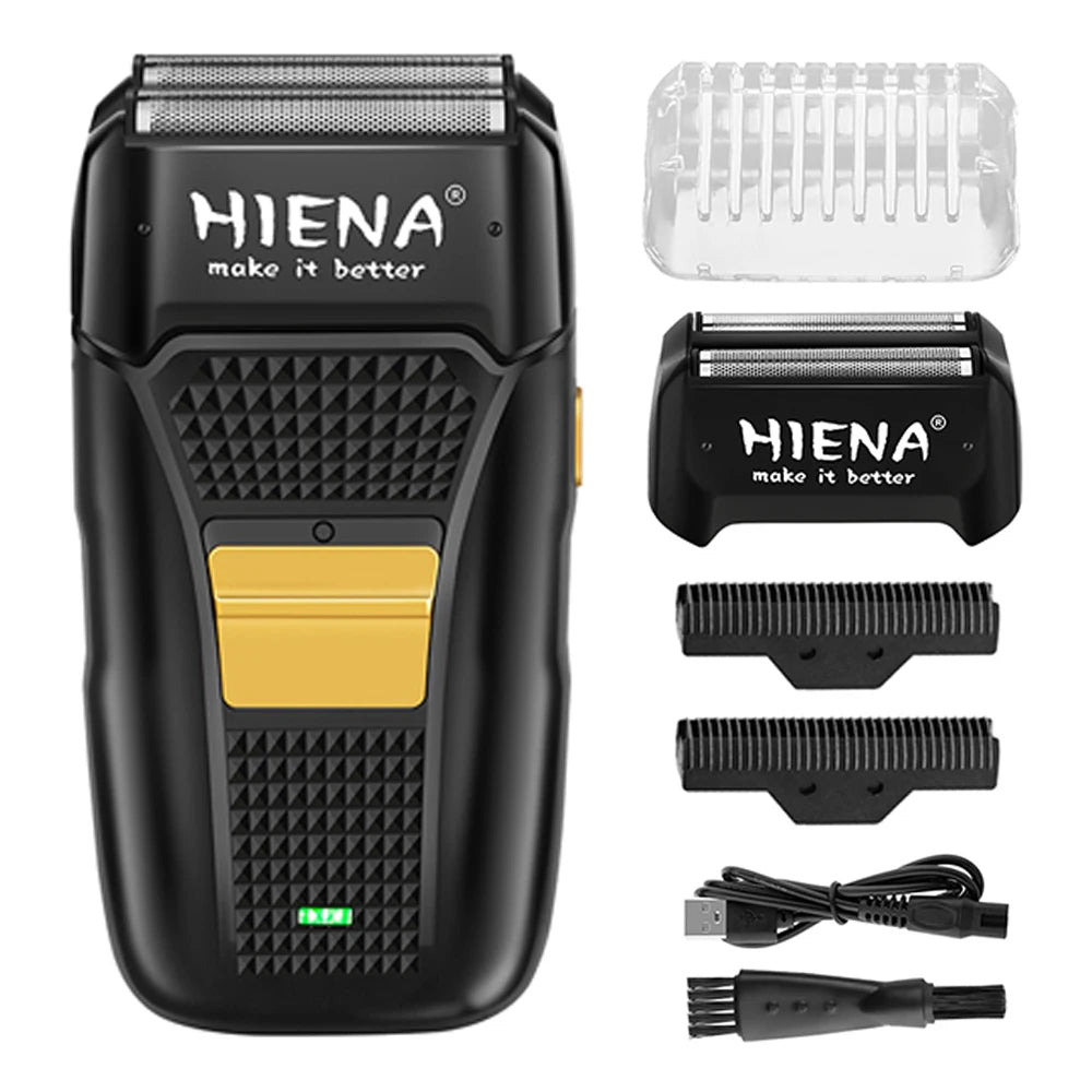 HIENA Professional Electric Shaver for Men – Rechargeable Hair Clipper with Metal Housing