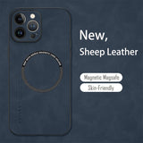 For Magsafe iPhone 15 14 13 12 11 Pro Max X XR XS max 14 15 Plus Sheepskin Vintage Magnetic Leather Soft Phone Case