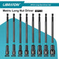8PCS Magnetic Nut Driver Set,  6", Metric / SAE Nut Drivers, Shank Driver Bits, 1/4"Hex Shank, Long Bits