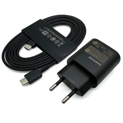 Samsung S23 USB Type C Super Fast Charger PD 25W Charge EU Power 1.8m Cable For Galaxy Note10 S22 S20 S24 Plus S21FE A54