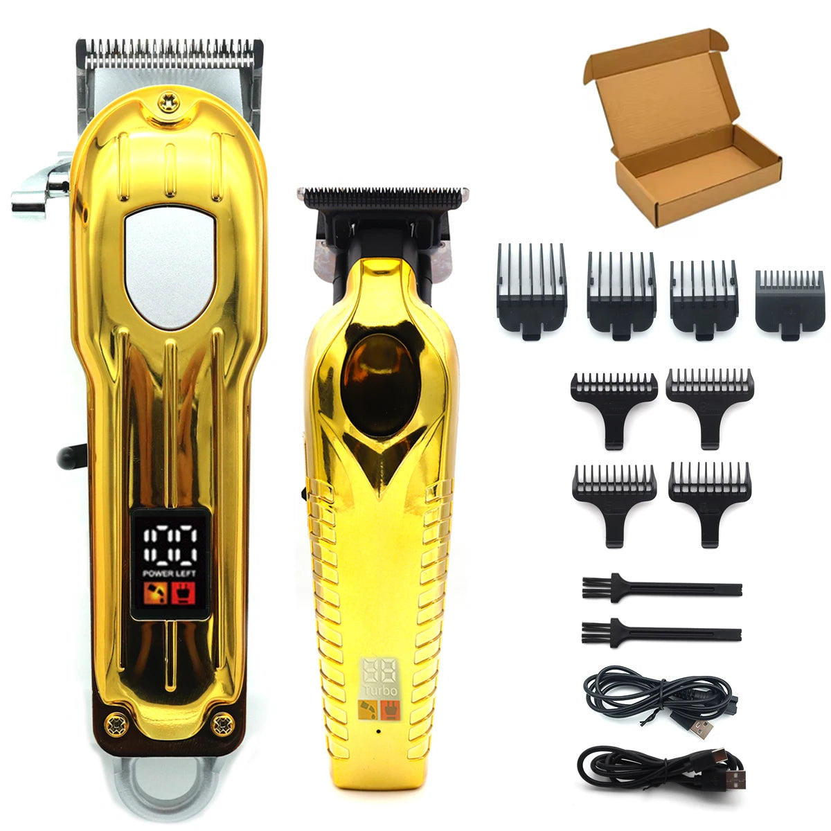 Zero Gapped Hair Trimmer – DLC T-Blade, LED Display, Low Noise, Cordless