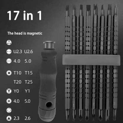 Triangle Screwdriver 17 In 1 Special Shaped Magnetic Screw CRV Torx Key Set Telescopic Alloy Steel For Xiaomi Repair Household