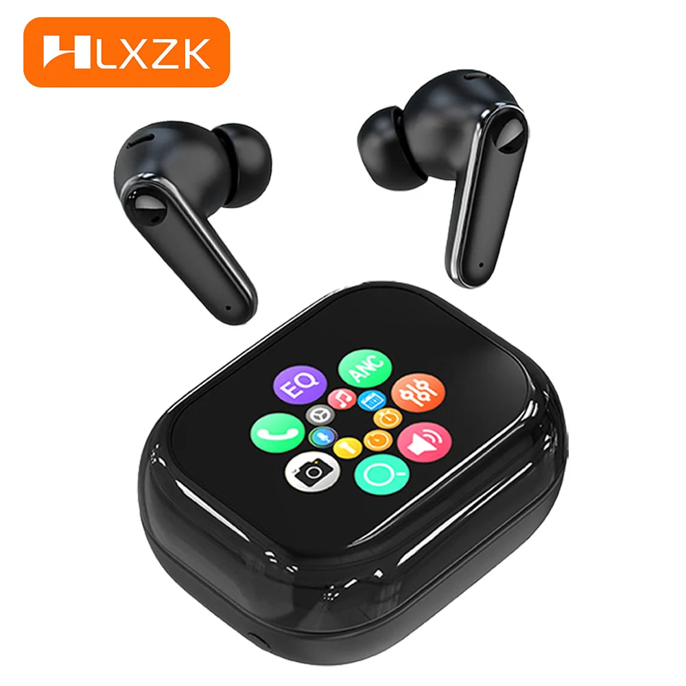Real Time Translation Headphones Full Color Smart Screen ANC ENC Cancelling HIFI Sound Waterproof for Android IOS