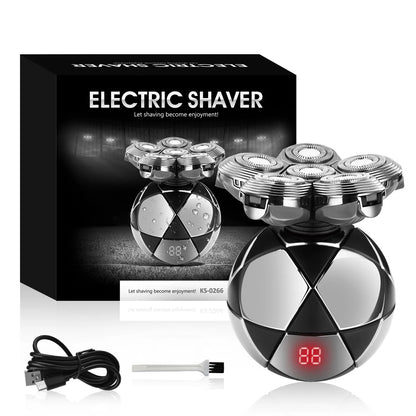 6D Magnetic Levitation Electric Hair Shaver – Type-C Fast Charging, LED Display, Wet & Dry
