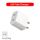 40W Dual USB C PD Fast Charger for iPhone 15 14 13 Pro Max iPad Air USB-C Type C Phone