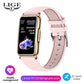 LIGE New Fashion Smart Watch Ladies Message Push Blood Pressure DIY Custom Dial Sports Bracelet Waterproof Men Women
