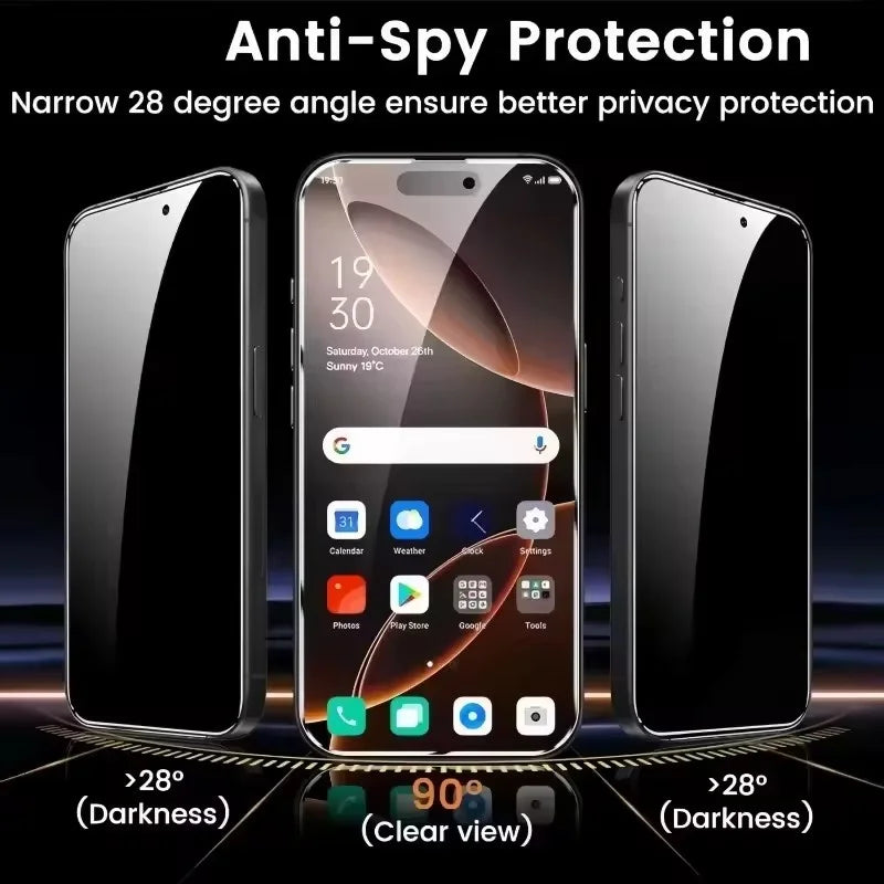 3PCS Privacy Tempered Glass For iPhone 17 Pro Max 17air 16 Pro Anti-spy Screen Protector Anti-peeping Glass for iphone 17pro