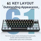 61 Key Mechanical Keyboard Wired, APAYADO K61 RGB 60% Portable Mini Keyboard