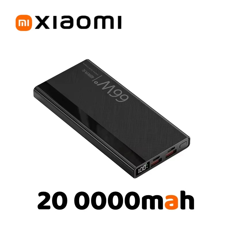 Xiaomi 200000mAh Power Bank – 66W Super Fast Charging with LED Display & PD 20W Cable