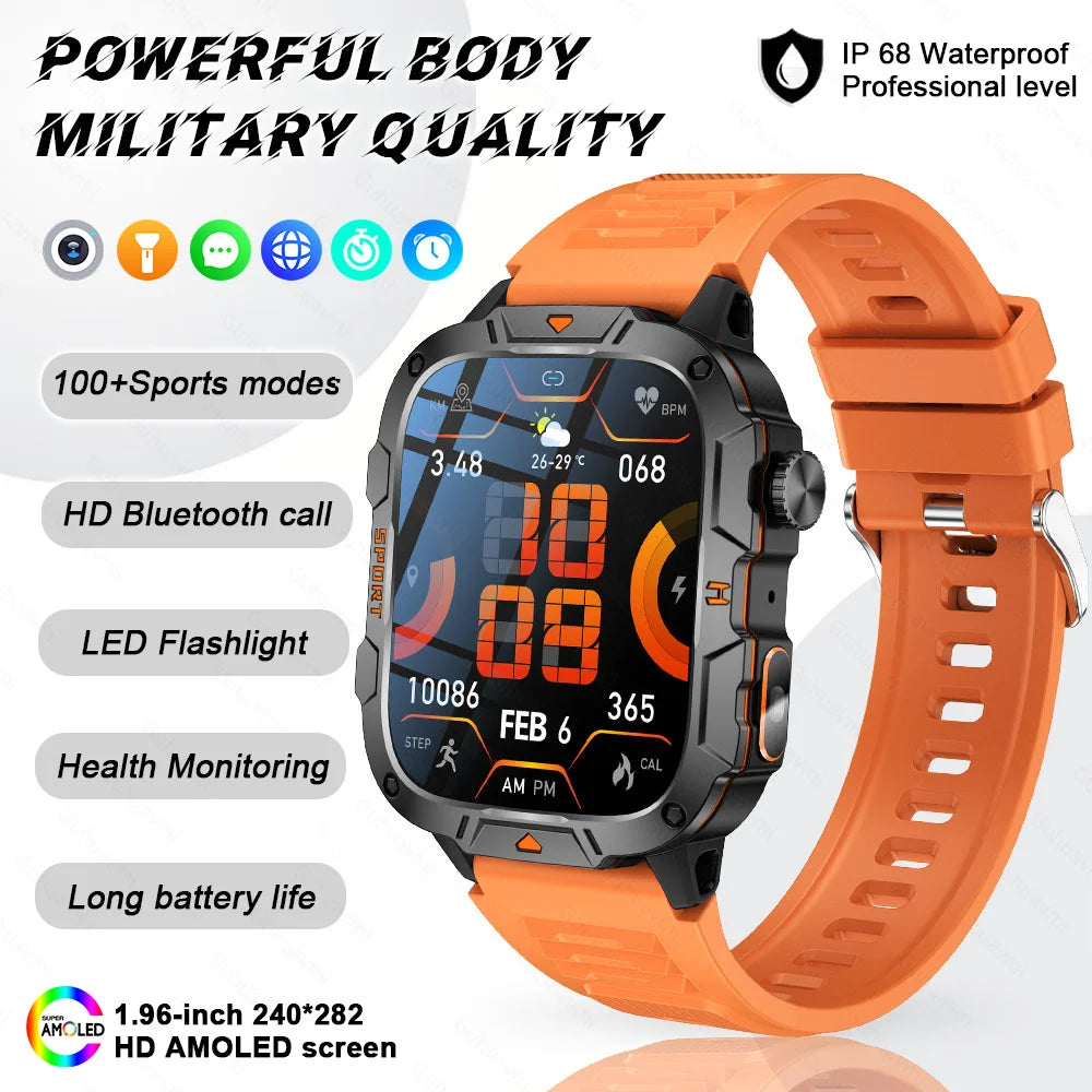 2025 For Xiaomi New Rugged Military GPS Smart Watch Men Bluetooth Call Health Monitoring AI Voice Sports Waterproof