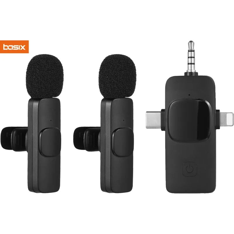 2.4G Wireless Lavalier Microphone – Portable Mini Mic for iPhone, Android & Live Streaming