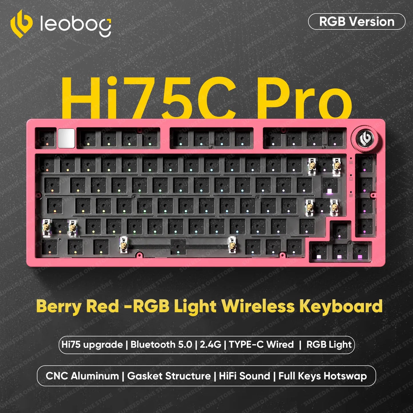 Leobog Hi75C Pro Wireless Mechanical Keyboard – 75% Layout, RGB, BT & 2.4G Wired