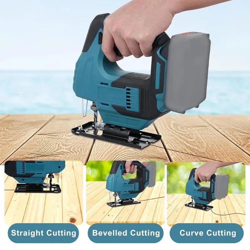 Cordless Jig Saw for Makita 18V-21V – LED & Infrared Cutting Assist (No Battery)