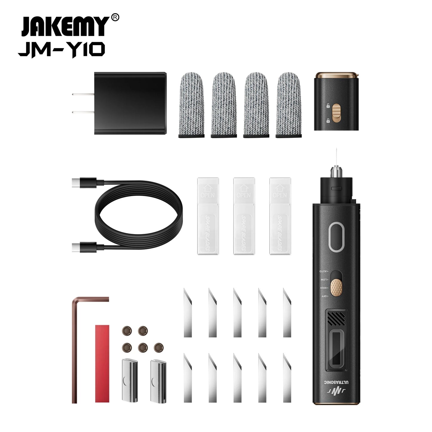 JAKEMY 40kHz Ultrasonic Cutter – Handheld Multifunctional Craft Tool for 3D Prints, PVC, Leather & Wood