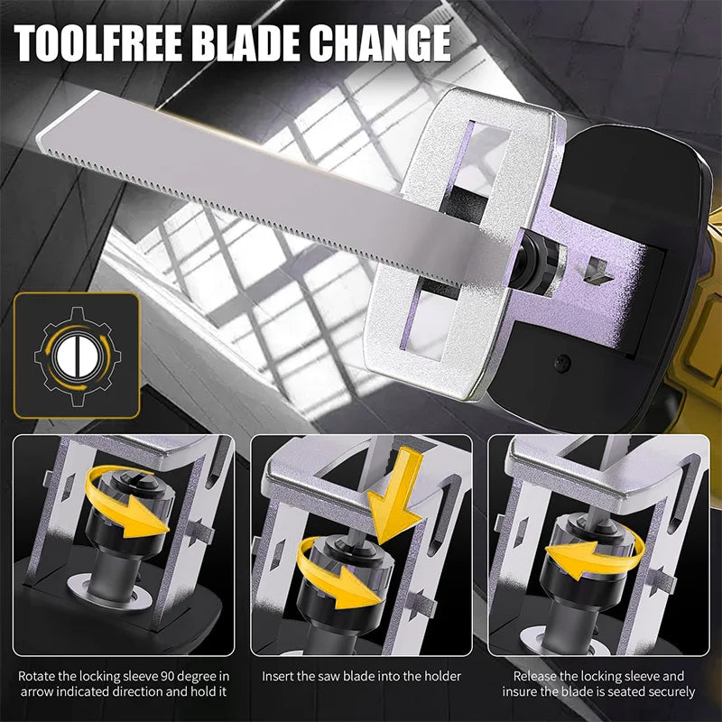 Electric Goddess Cordless Reciprocating Saw for Dewalt 20V Battery