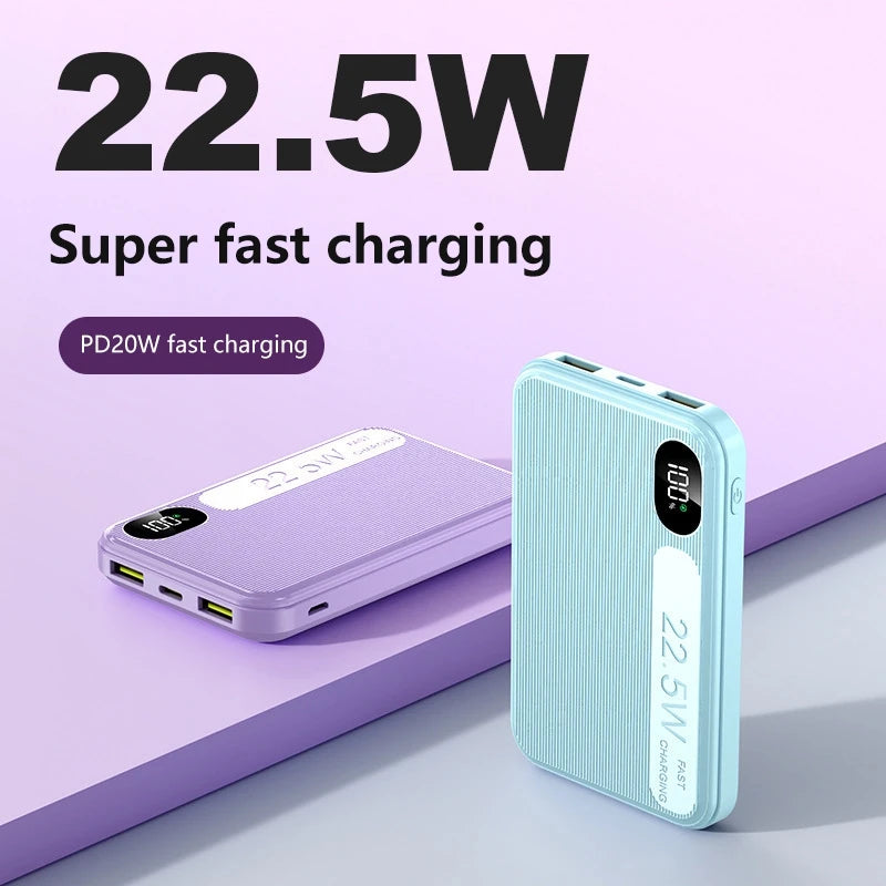 OnePlus Mini Power Bank 30000mAh Large Capacity Fast With Built-in 3 Cables Battery For IPhone Samsung Huawei