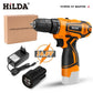 HILDA 12V 16.8V 21V  Drill Electric Screwdriver Mini Wireless Power Driver DC Lithium-Ion Battery Power Tools