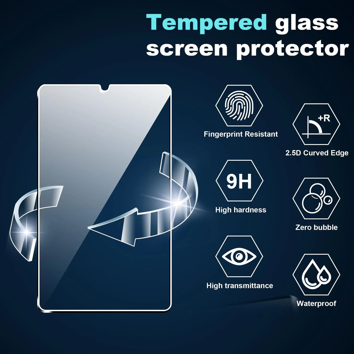 Screen Protector for Redmi Pad SE 4G (8.7 inch) 2024 Tablet Tempered Glass Film Rear Camera Anti-fall/Anti-scratch 8.7