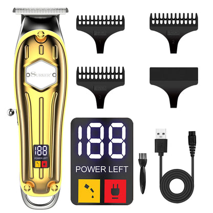 Surker I9 Professional Hair Trimmer – USB Rechargeable, Electric Razor, Barber Clipper
