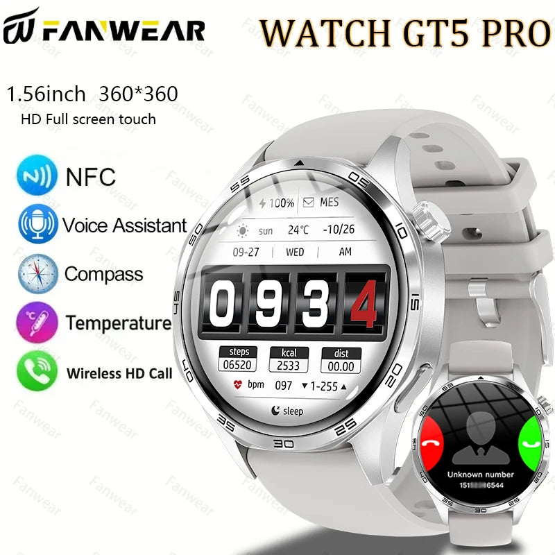 For Huawei WATCH GT5pro 2025 new men's watch Bluetooth call AI voice 100+ sports mode ip68 waterproof heart rate monitoring NFC
