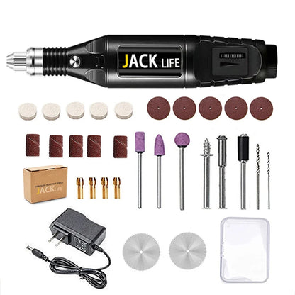 JANGKLIFE Electric Mini Drill & Die Grinder – 110V/220V Engraver & Polisher with Rotary Tool Set Kit for 3000/4000