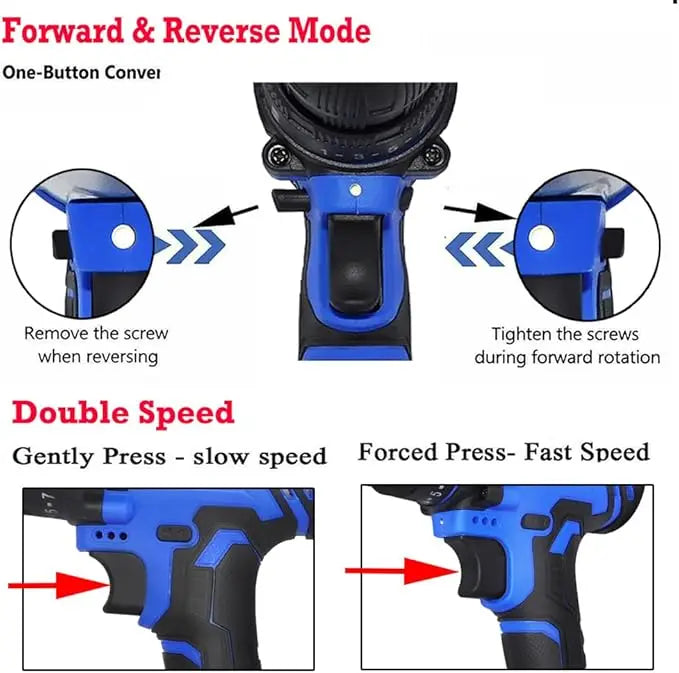 21V Electric Drill Driver Kit – 1 Battery, Charger & 26 Bits