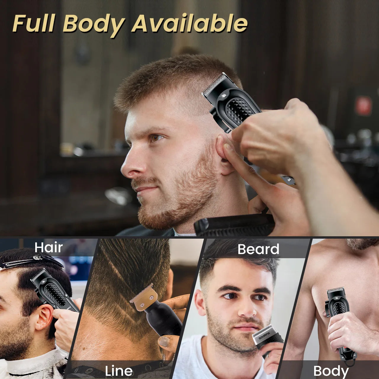 Solimpia Hair Clipper Set – Digital Display Electric Pusher with Scissors & Oil