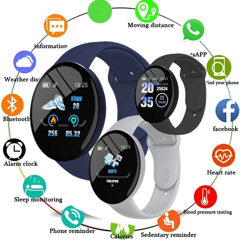 D18 Multifunctional Smart Watch Men Women Bluetooth Connected Phone Music Fitness Sports Bracelet Sleep Monitor Y68