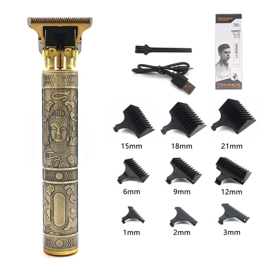 Vintage T9 Cordless Hair Clipper – Professional Barber Trimmer & Beard Shaver