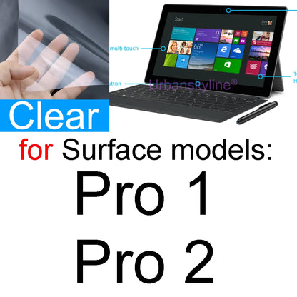 Screen Protector for Surface Pro 10 9 8 7 6 5 4 3 2 X for Microsoft Laptop 7 GO 3 Book 3 2 1 RT Film Clear Studio HD Skin Guard