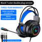 G60 Gaming Headset 7.1 Stereo Virtual Surround Bass Headphone with Microphone LED Light Foldable G58