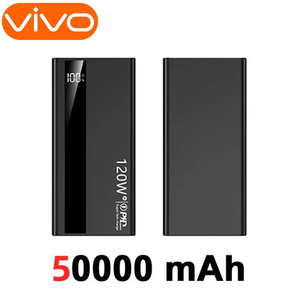 VIVO 120W 200000mAh Power Bank High Capacity Digital Display Fast Charging  Portable  For iPhone Xiaomi 2025