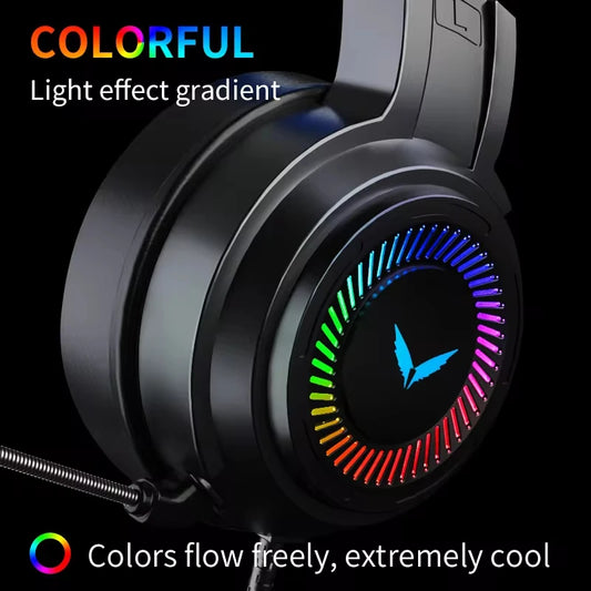 G60 Gaming Headset 7.1 Stereo Virtual Surround Bass Headphone with Microphone LED Light Foldable G58