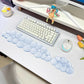 Mouse Pad Wrist Non-slip Silicone Transparent Wrist Rest Support Mat Memory Wrist Mouse Pad Computer Laptop Keyboard Mat