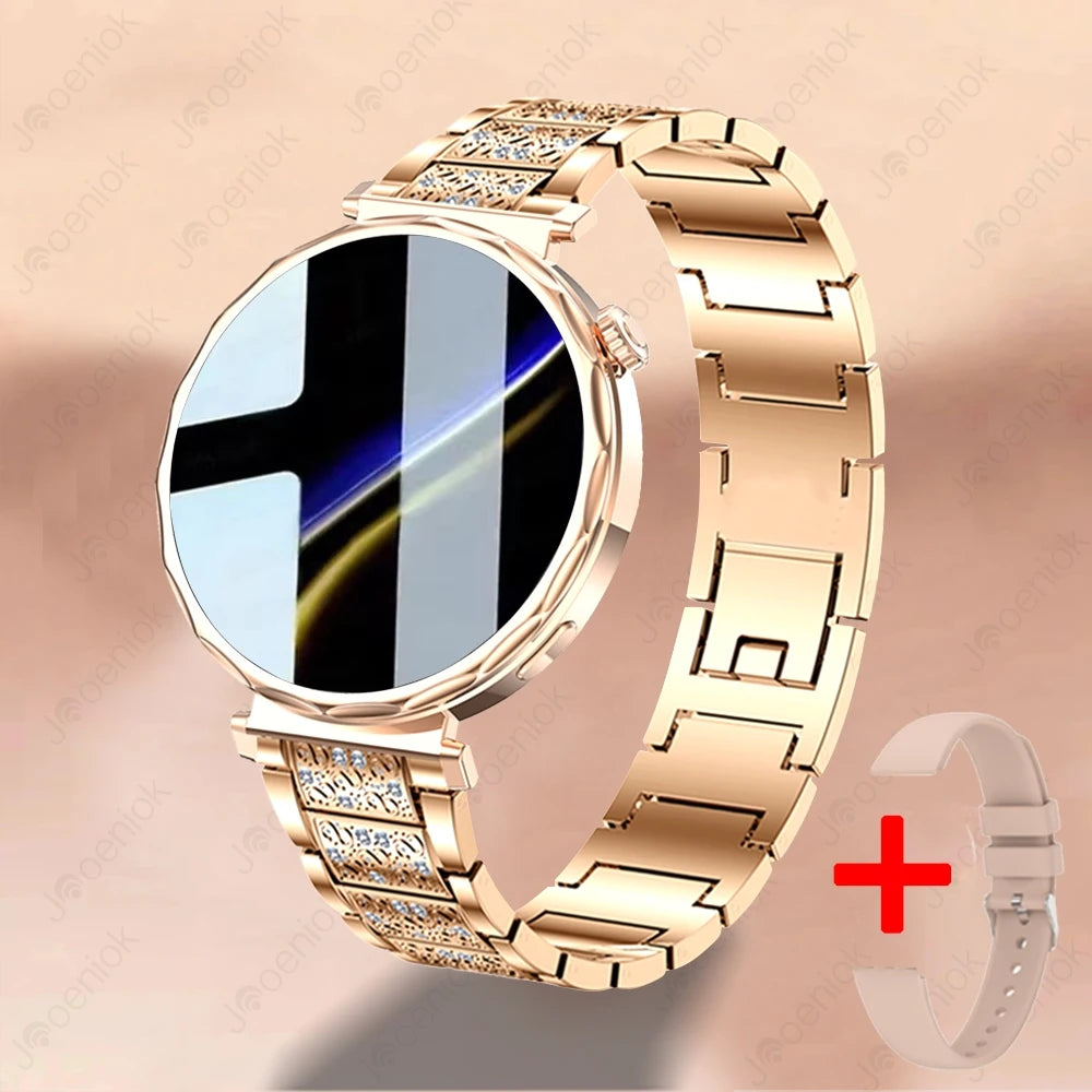 2025 New GPS Tracking Smartwatch Women AMOLED HD Screen Heart Rate Bluetooth Call IP68 Waterproof IOS