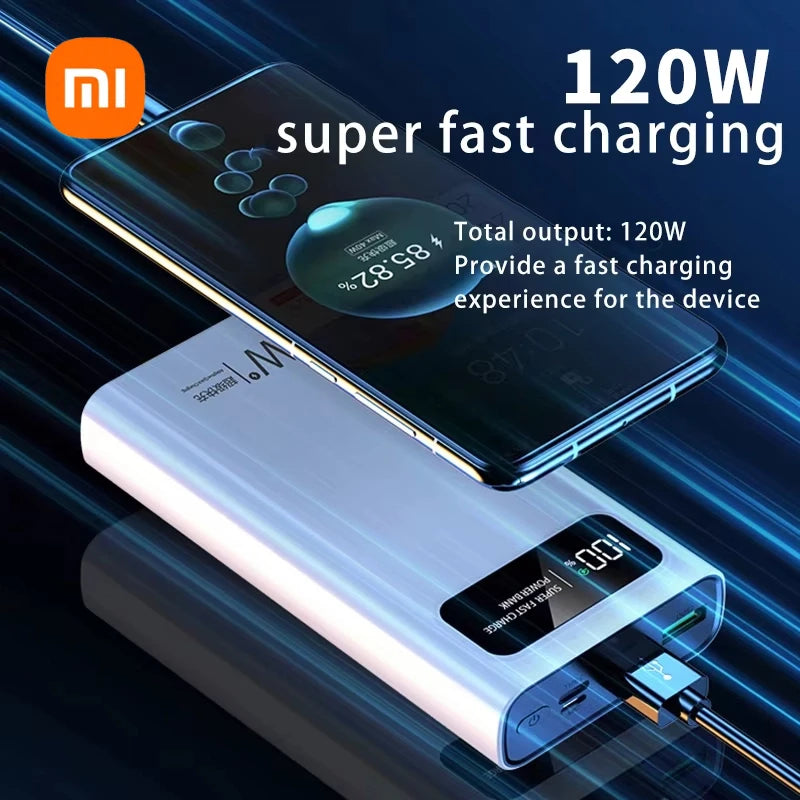Xiaomi MIJIA 120W Power Bank 200000mAh Ultra Large Capacity Super External Battery LED Display NEW
