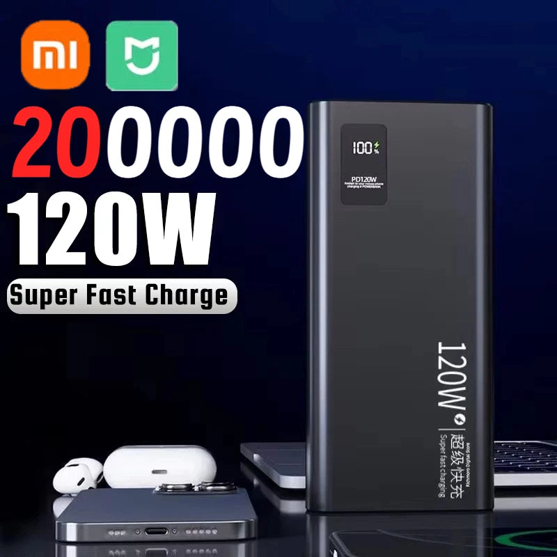 Xiaomi 120W Power Bank 50000mAh High Capacity Fast Charging Portable Battery Charger For iPhone Samsung Huawei Universal