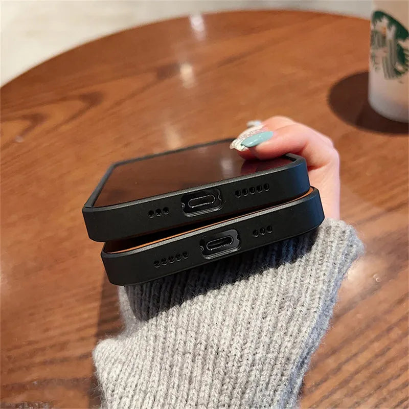 Luxury Wireless Charging Magnetic Cortex Leather Phone Case For iPhone 16 13 12 15 Pro Max 14 Plus 14Pro Shockproof Bumper