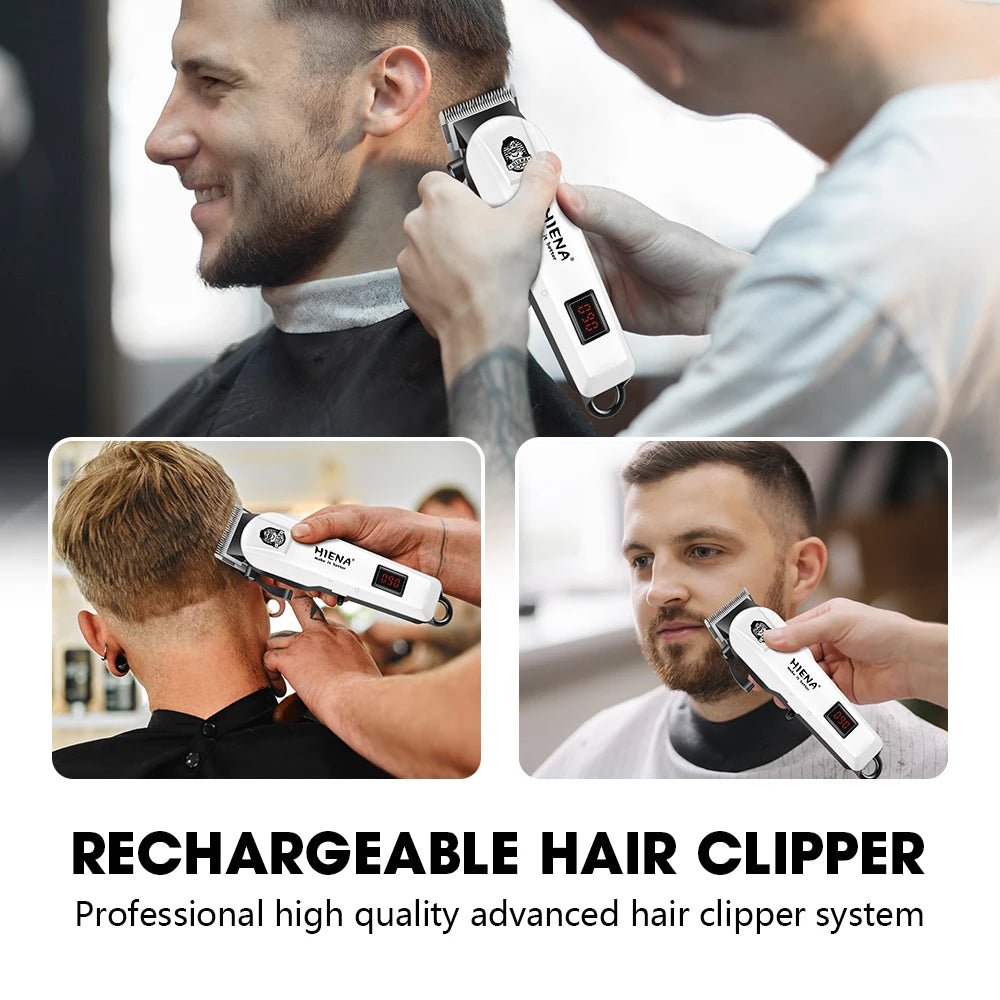 Professional Hair Cutting Machine Set – LED Digital, Electric Scissor & Shaver Kit