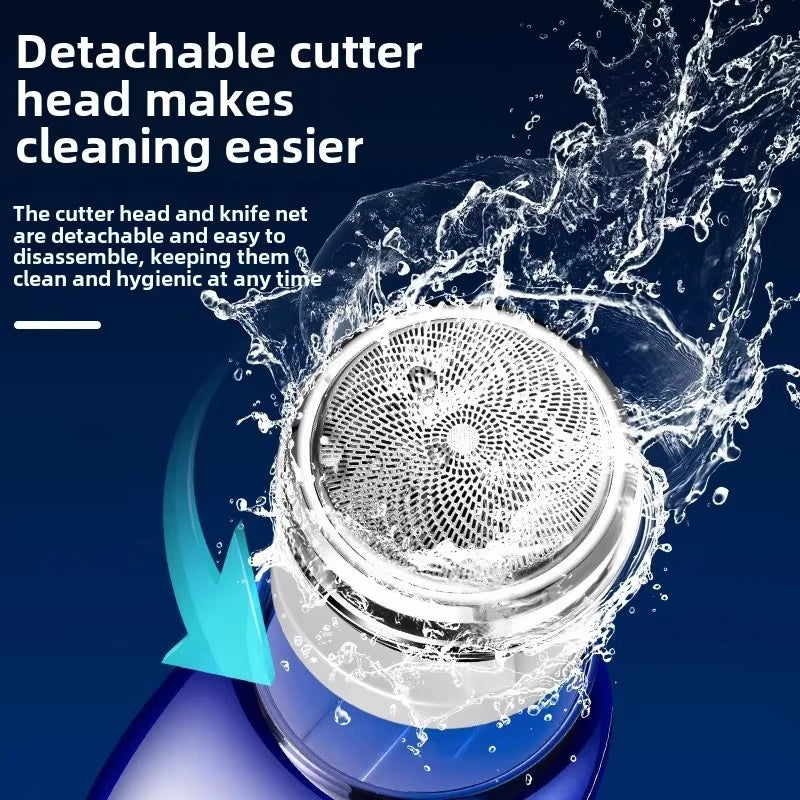 061 Men’s USB Mini Electric Shaver – Wet & Dry Rechargeable Travel Razor