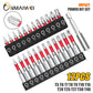 1/2 Inches T5-T40 Torx Screwdriver Bit Set,Impact Tough Magnetic S2 Alloy Steel Star Bit with Base