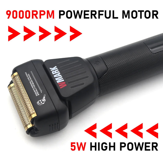 WMARK NG-7982 Electric Hair Clipper – Stainless Steel Titanium-Plated Two-Blade Razor