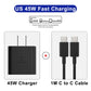 PD25/PD45W Super Fast USB-C Charger – Dual USB-C Cable Set for Samsung Phones