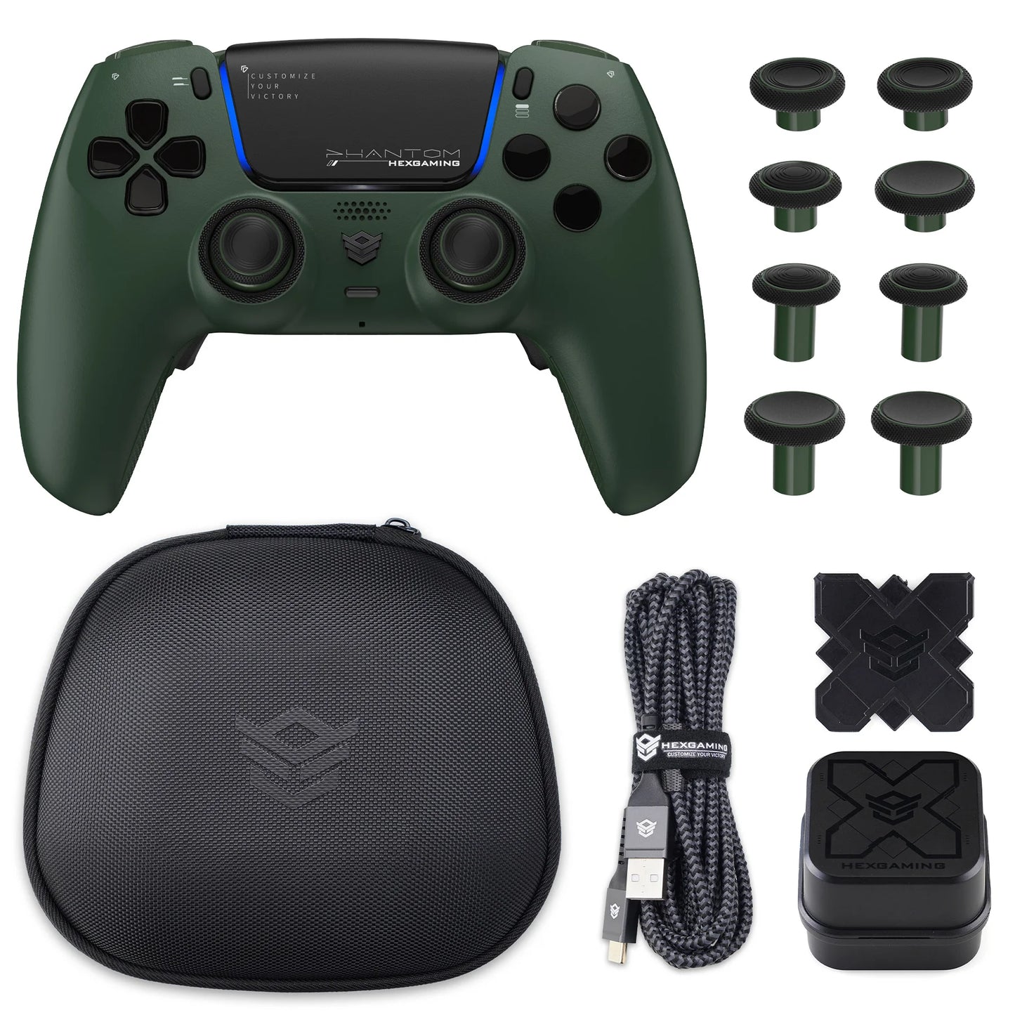 HEXGMING PHANTOM Wireless Bluetooth ALPS Joystick Controller – PS5, PC & Steam Compatible