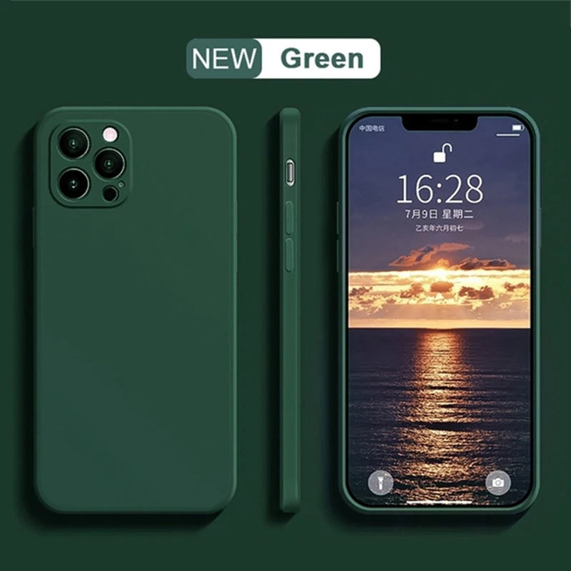 New Yellow iphone Case For Apple iPhone 16 15 14 13 12 11 Pro Max 12 13 Mini X XR XS SE 7 8 14 15 16 Plus Liquid Silicone