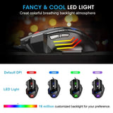 Wired Gaming Mouse Gaming Computer Mouse RGB Backlit Ergonomic Mouse Silent Rear Mouse LED 7 Button USB